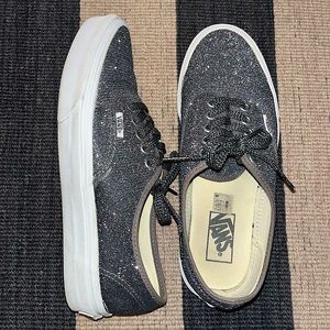 Grey Glittery Vans